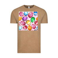 Vintage Coffee Easter Eggs Seamless Pattern Vintage Tee - BundleAndBundleShop