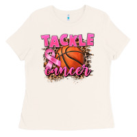 Bone Tackle Cancer Basketball Ladies Tee - FaDigitalArtStudio