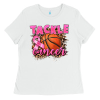 Tackle Cancer Basketball Ladies Tee | Teevron