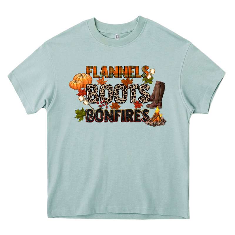Flannels Boots And Bonfires Heavy Core Tee by CowGirlArtShop | Teevron