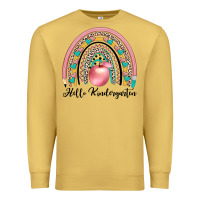 Antique Gold hello kindergarten Premium Sweatshirt - JahusDesignShop