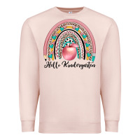 Pale Pink hello kindergarten Premium Sweatshirt - JahusDesignShop
