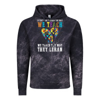 Cloud Black Autism Awareness Teacher Vintage Hoodie - CowhideDigitalArt