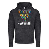 Vintage Black Autism Awareness Teacher Vintage Hoodie - CowhideDigitalArt