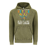 Vintage Olive Autism Awareness Teacher Vintage Hoodie - CowhideDigitalArt