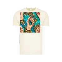 Vintage Arctic nail art with leopard and turquoise  gemstone seamless pattern bbs Vintage Tee - BundleAndBundleShop