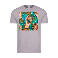 Vintage Zinc nail art with leopard and turquoise  gemstone seamless pattern bbs Vintage Tee - BundleAndBundleShop