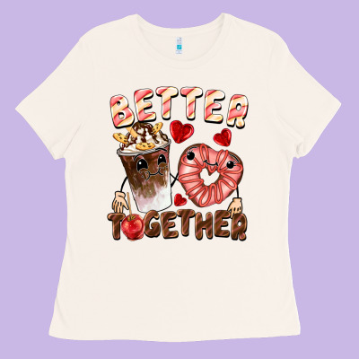 Better Together Valentine's Day Ladies Tee Designed By Fadigitalartstudio