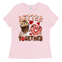 Bubblegum Pink Better together Valentine's Day Ladies Tee - FaDigitalArtStudio