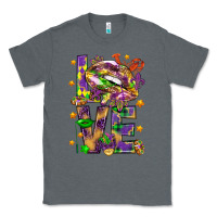 Charcoal Heather Mardi Gras love lips Classic Tee - HowdyJamesFarm