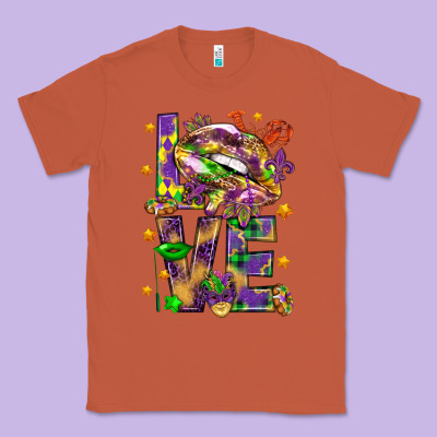 Mardi Gras Love Lips Classic Tee Designed By Howdyjamesfarm