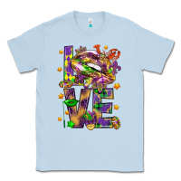 Dusty Blue Mardi Gras love lips Classic Tee - HowdyJamesFarm