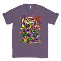 Lavender Mardi Gras love lips Classic Tee - HowdyJamesFarm