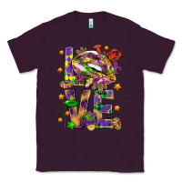 Plum Mardi Gras love lips Classic Tee - HowdyJamesFarm