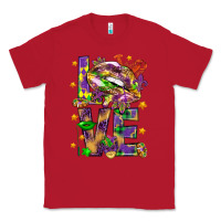 Red Mardi Gras love lips Classic Tee - HowdyJamesFarm