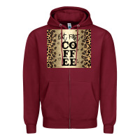 Burgundy but first coffee Zipper Hoodie - JahusDesignShop