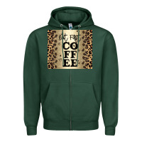 Sports Green but first coffee Zipper Hoodie - JahusDesignShop