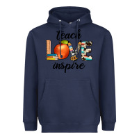 Navy teach love inspıre Heavyweight Hoodie - JahusDesignShop