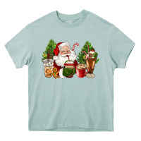 Santa Coffee Cups Christmas Heavy Core Tee | Teevron
