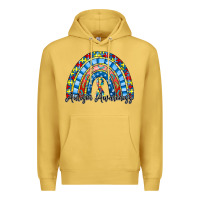 Antique Gold autism awareness rainbow Premium Hoodie - RacoonDesign