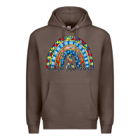 Coffee autism awareness rainbow Premium Hoodie - RacoonDesign