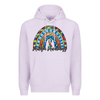 Lilac autism awareness rainbow Premium Hoodie - RacoonDesign