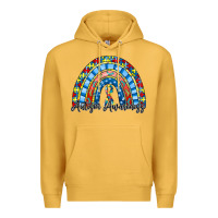 Mustard autism awareness rainbow Premium Hoodie - RacoonDesign