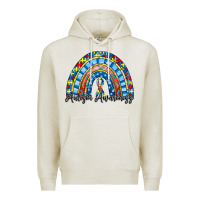 Oatmeal Heather autism awareness rainbow Premium Hoodie - RacoonDesign