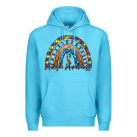 Ocean Blue autism awareness rainbow Premium Hoodie - RacoonDesign