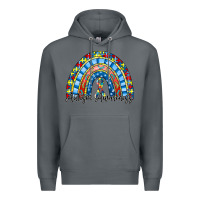 Rock autism awareness rainbow Premium Hoodie - RacoonDesign