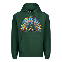 Sports Green autism awareness rainbow Premium Hoodie - RacoonDesign