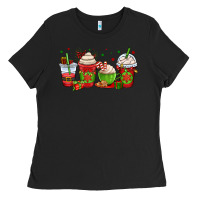 Christmas Coffee Cups Ladies Tee | Teevron