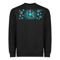 Black turquoise gemstone sunflower Heavyweight Sweatshirt - JahusDesignShop