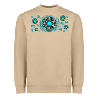 Turquoise Gemstone Sunflower Heavyweight Sweatshirt | Teevron
