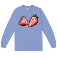 Colony Blue strawberries Long Sleeve Tee - BundleAndBundleShop