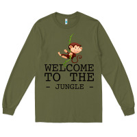 Army Green Welcome To The Jungle Long Sleeve Tee - Bettercallsaul