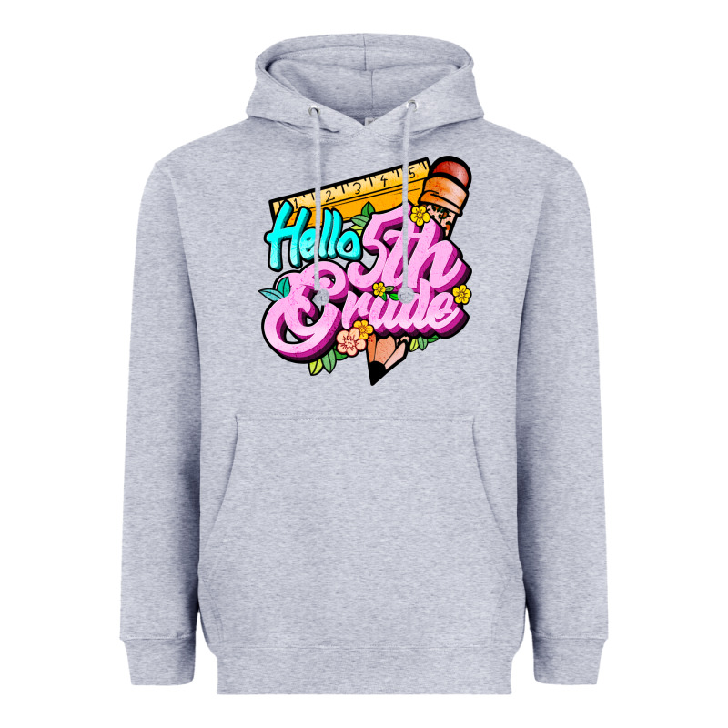 Hello 5th Grade Heavyweight Hoodie by JahusDesignShop | Teevron