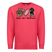 Cardinal peace love dachshund Premium Sweatshirt - JahusDesignShop
