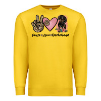 Lemon peace love dachshund Premium Sweatshirt - JahusDesignShop
