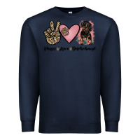 Navy peace love dachshund Premium Sweatshirt - JahusDesignShop