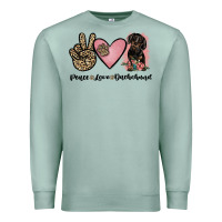 Seafoam peace love dachshund Premium Sweatshirt - JahusDesignShop