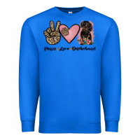 True Royal peace love dachshund Premium Sweatshirt - JahusDesignShop