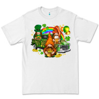 White St. Patrick's Day gnomies with leopard tumbler Premium Tee - HowdyJamesFarm