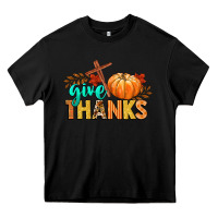 Black give thanks Heavy Core Tee - CowGirlArtShop