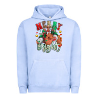 Merry And Bright Black Man Sneakers Urban Hoodie | Teevron