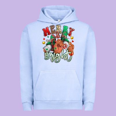 Merry And Bright Black Man Sneakers Urban Hoodie Designed By Ranaportraitstore