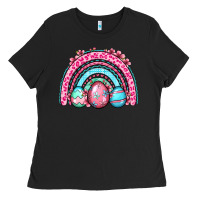 Black Easter eggs rainbow Ladies Tee - OliviaCreatesArt
