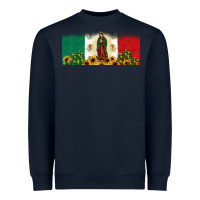 Navy lady of guadalupe mexican flag Heavyweight Sweatshirt - JahusDesignShop