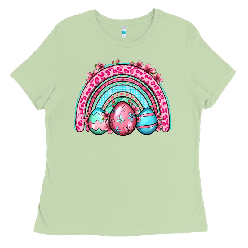 Easter Eggs Rainbow Ladies Tee by OliviaCreatesArt | Teevron