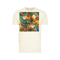 Vintage Arctic honey and bee coffee cup with flowers and leopard seamless pattern bbs Vintage Tee - BundleAndBundleShop